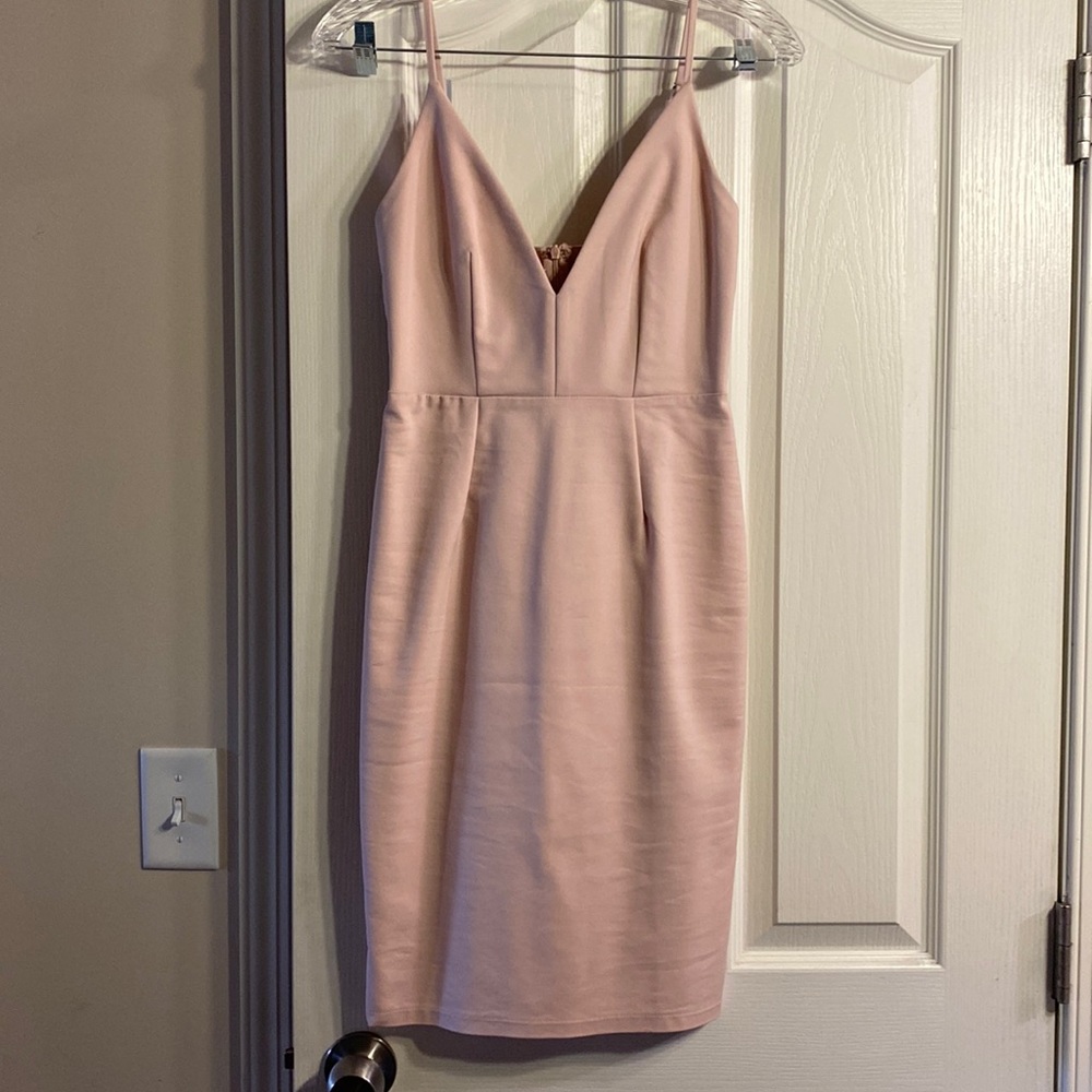 Sexy deep V midi dress